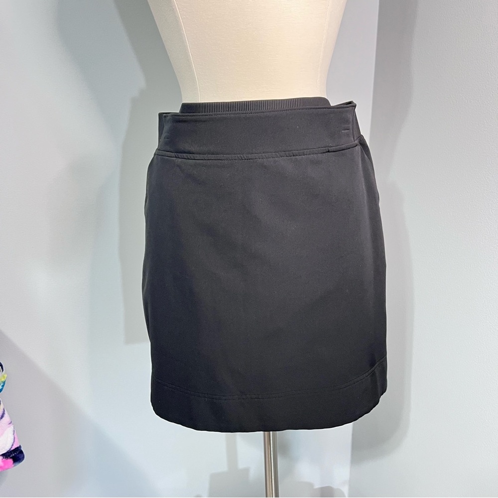 32 Degrees Cool XL Black Elastic Waist Pull On Skort w/ Pockets